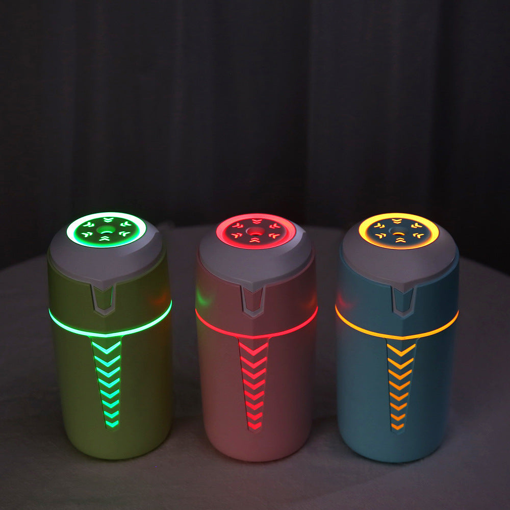 Quiet Mini USB Humidifier for Desk & Car with LED Light