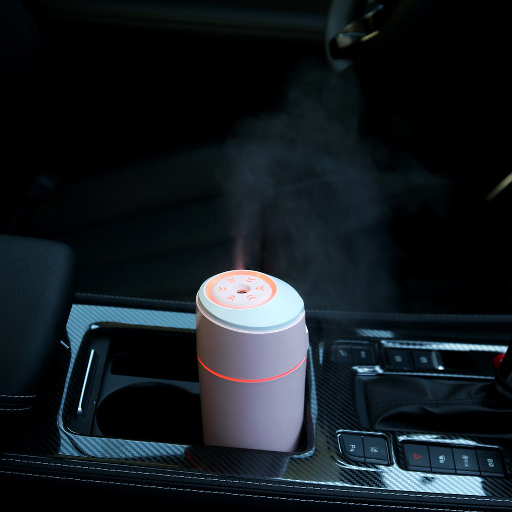 Quiet Mini USB Humidifier for Desk & Car with LED Light