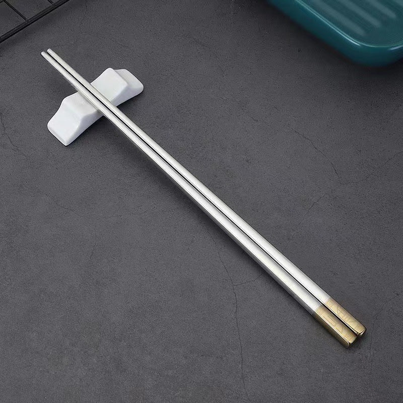 Stainless Steel Blessing Chopsticks Set of 5 Pairs