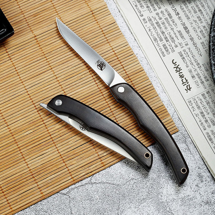 Compact Folding Fruit Knife with Stainless Steel Blade