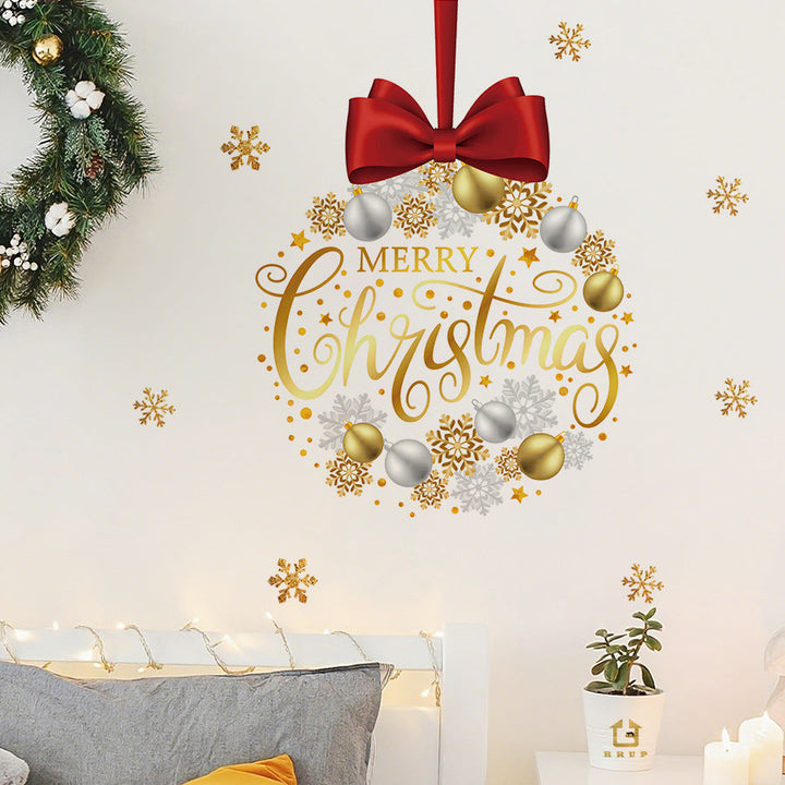 Christmas Wall Sticker: Elegant Merry Christmas Decor