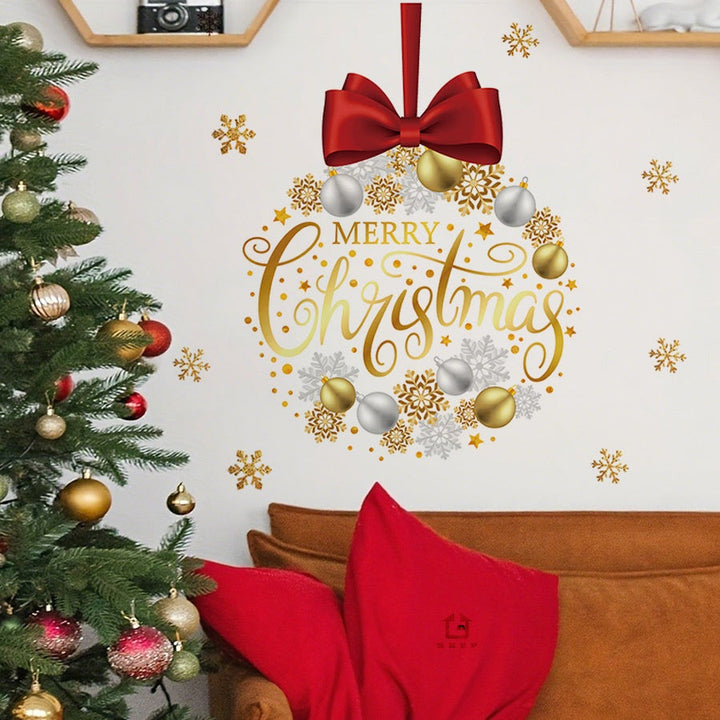 Christmas Wall Sticker: Elegant Merry Christmas Decor