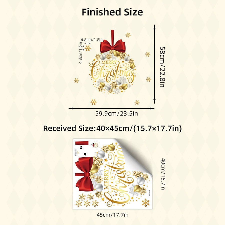 Christmas Wall Sticker: Elegant Merry Christmas Decor