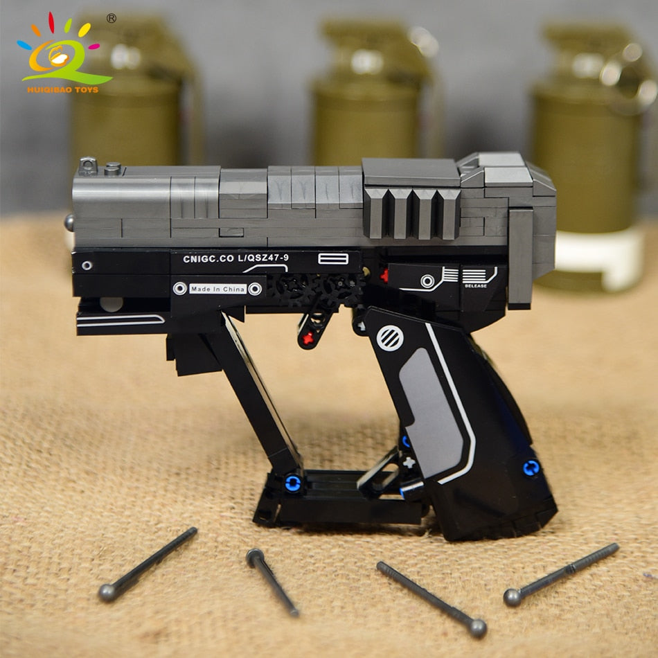 Building Block Signal Gun Set With Moving Mechanisms