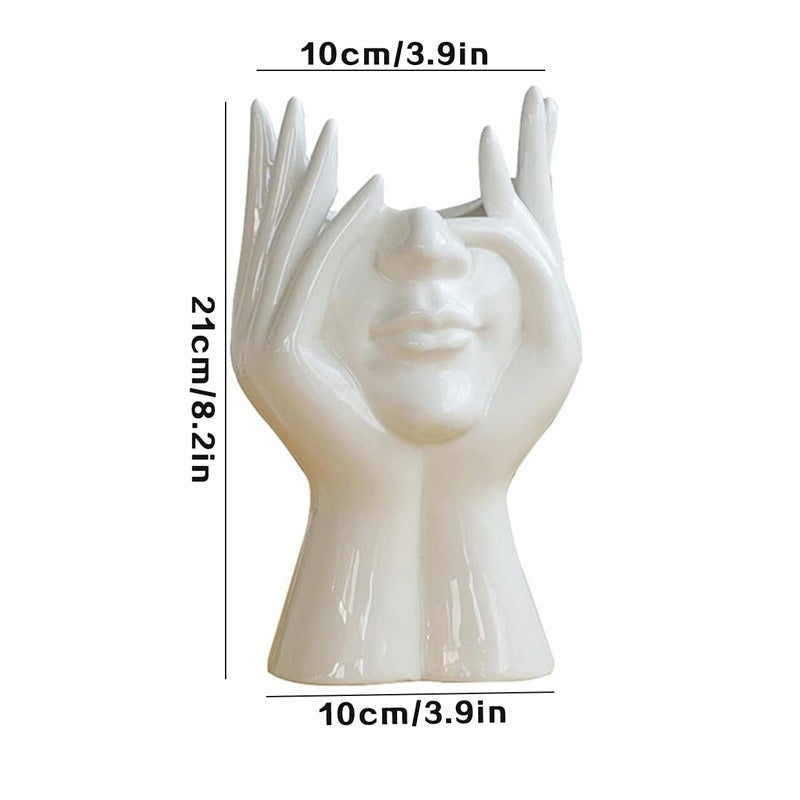 Human Shape Ceramic Vase for Gallery-Worthy Home Decor