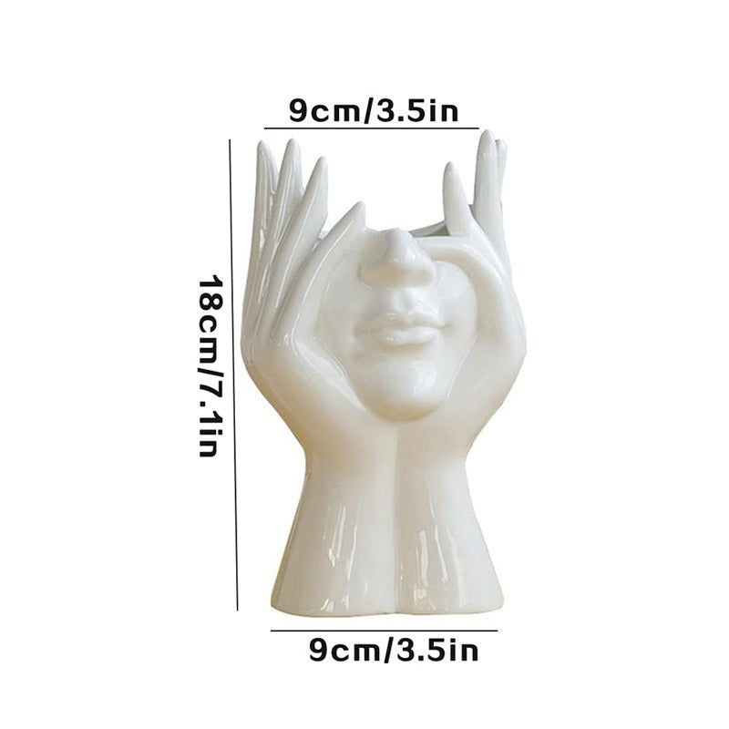 Human Shape Ceramic Vase for Gallery-Worthy Home Decor