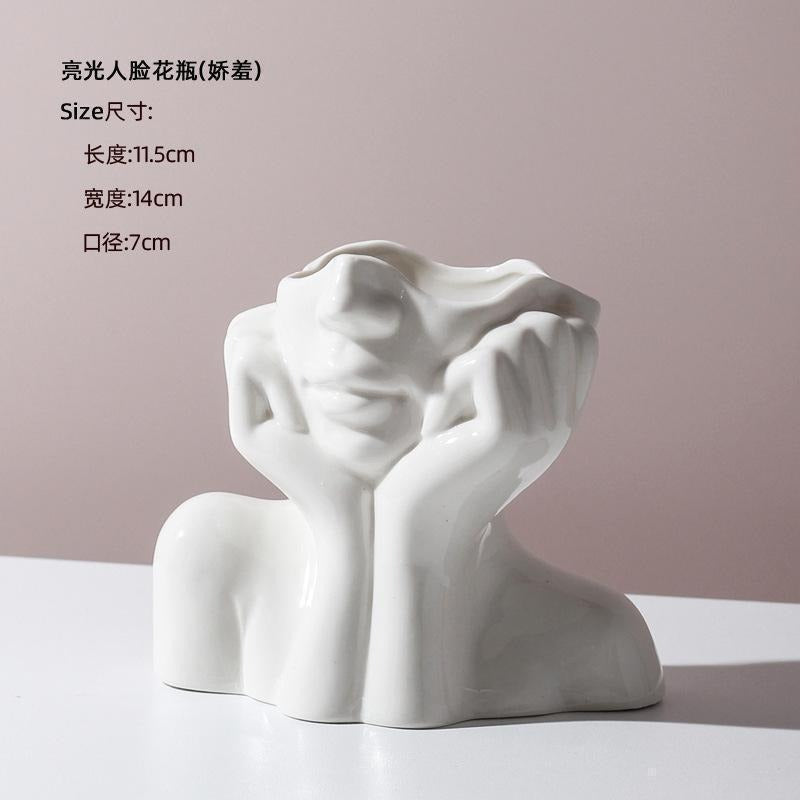 Human Shape Ceramic Vase for Gallery-Worthy Home Decor