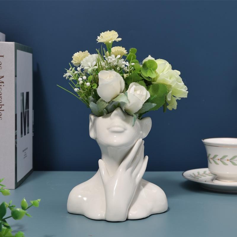 Human Shape Ceramic Vase for Gallery-Worthy Home Decor