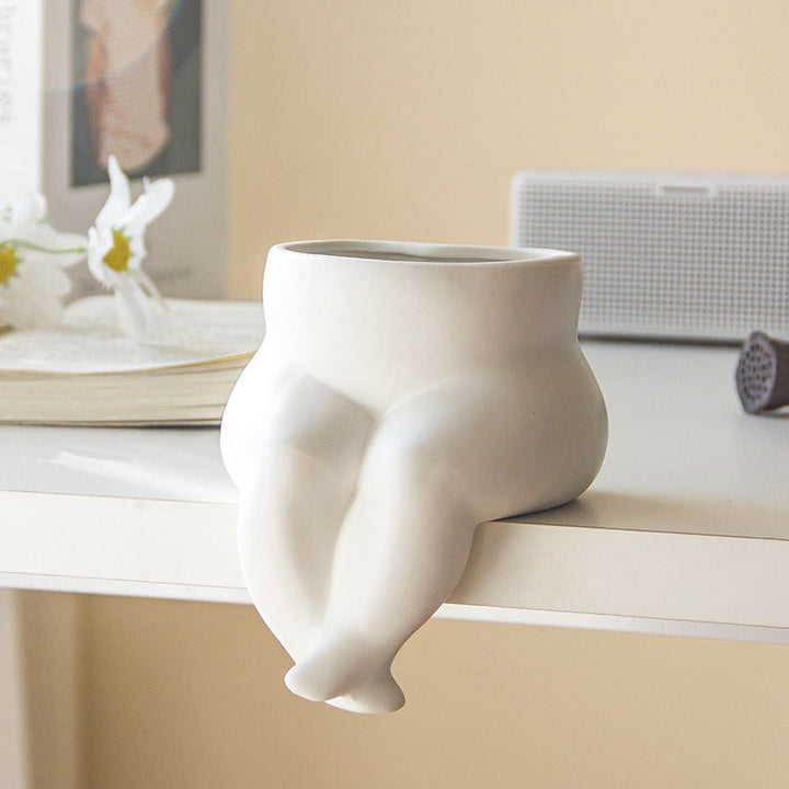 Ceramic Human Body Vase for Modern Floral Displays