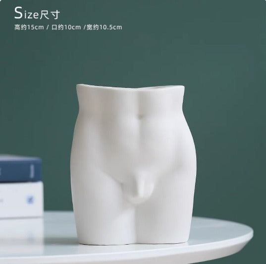 Ceramic Human Body Vase for Modern Floral Displays