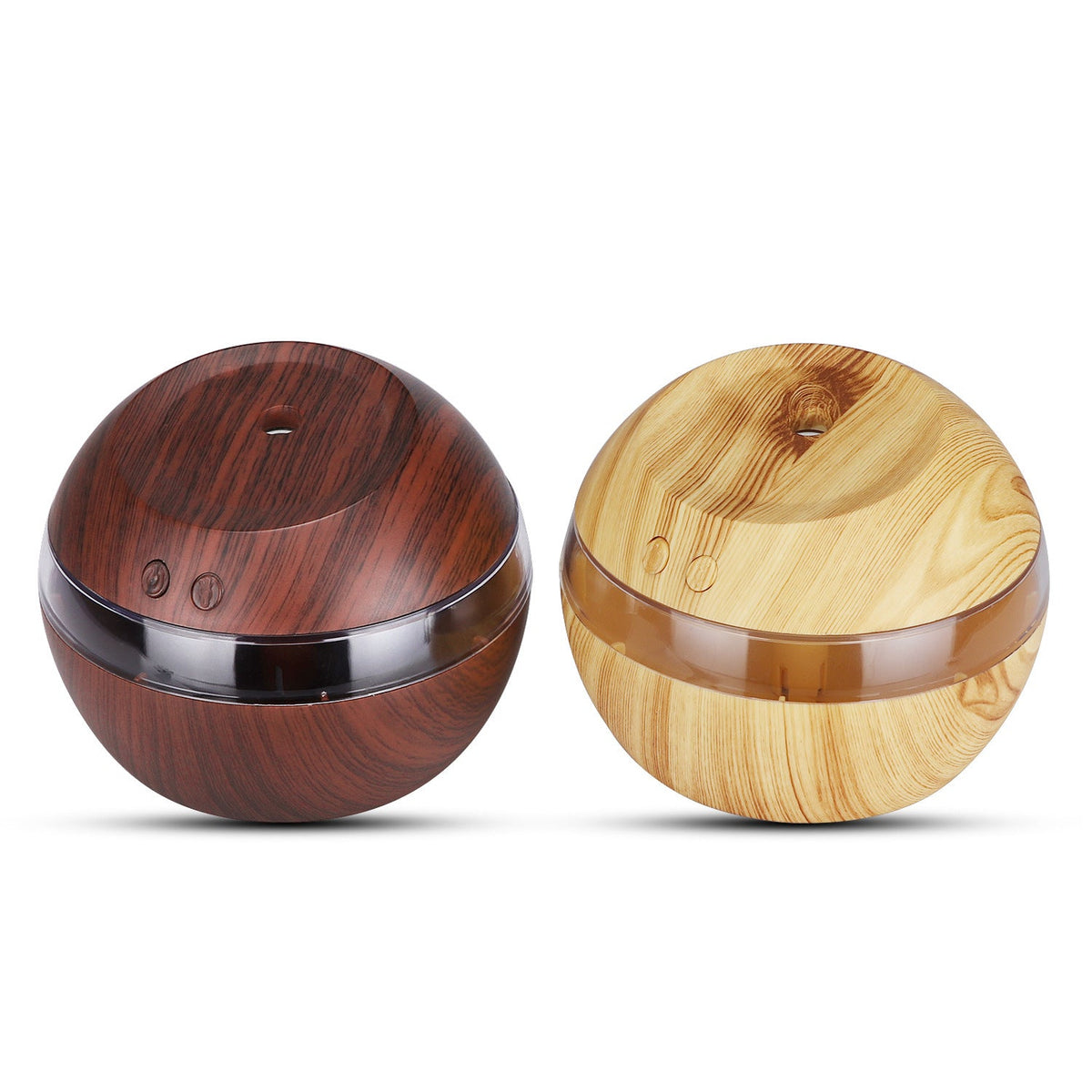 Wood-Grain USB Humidifier & LED Aroma Diffuser for Desk