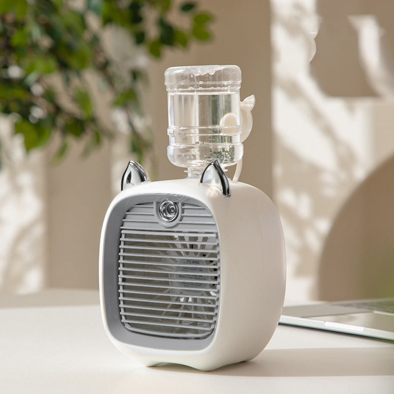 Mini Desktop Fan with Mist Spray, USB Portable Cooler