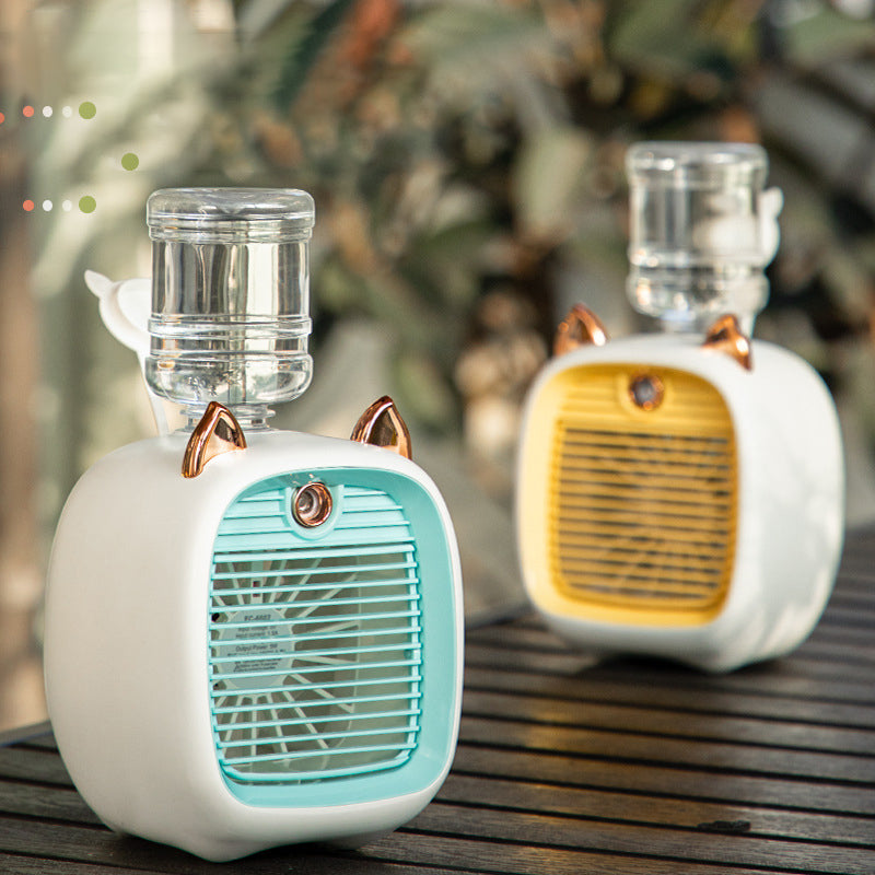 Mini Desktop Fan with Mist Spray, USB Portable Cooler