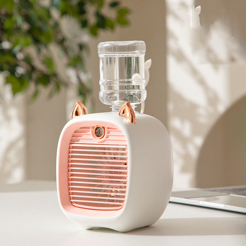 Mini Desktop Fan with Mist Spray, USB Portable Cooler