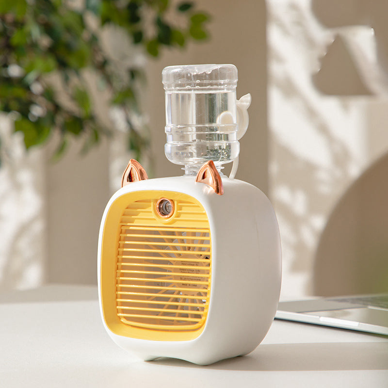 Mini Desktop Fan with Mist Spray, USB Portable Cooler