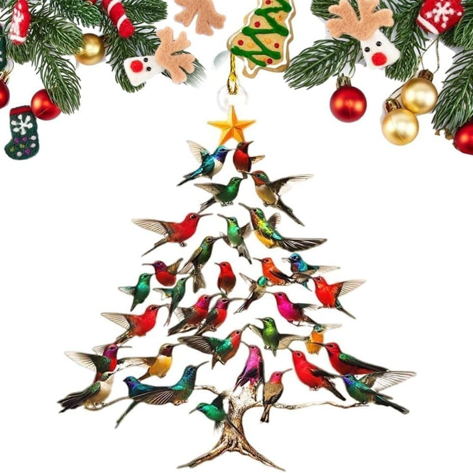 Hummingbird Christmas Ornament Colorful Tree Focal Point