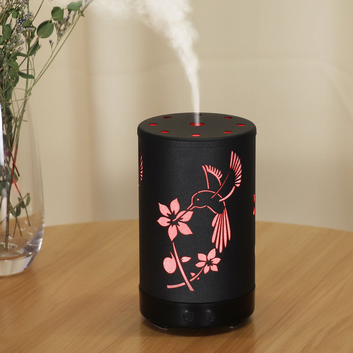 Hummingbird Aroma Diffuser with Laser-Cut Mood Light