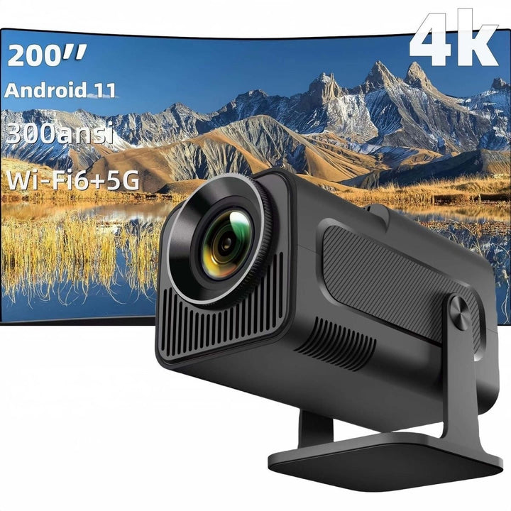 Portable 4K Android Projector with 200-Inch Screen