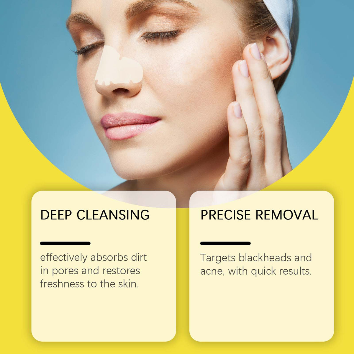 Hydrocolloid Nose Patches for Blackheads, Overnight