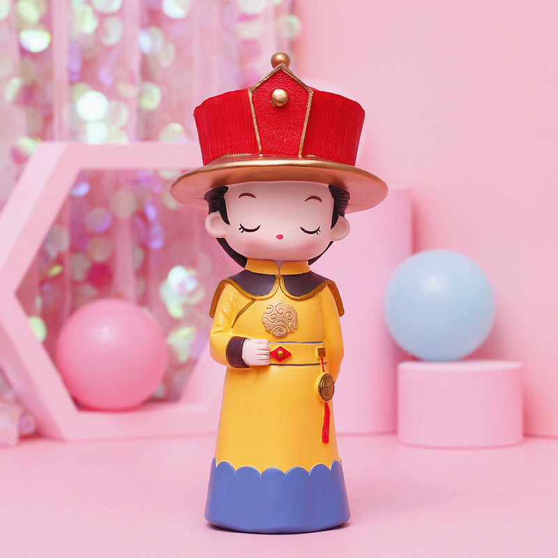 Court Style Girl Ornaments Decor for Whimsical Gifts