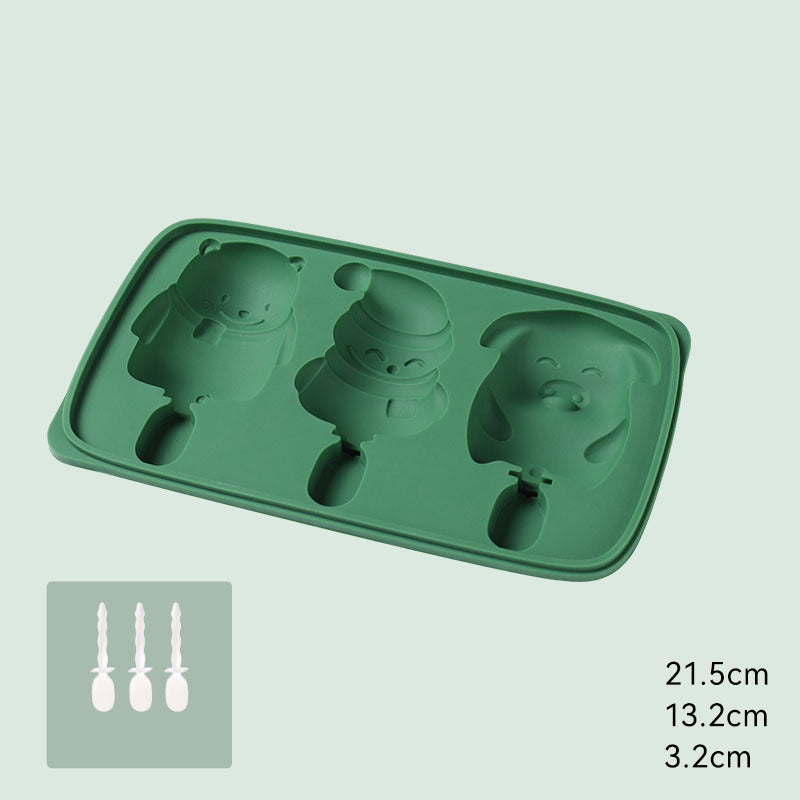 Silicone Ice Cube Tray Set with Storage Box and Scoop