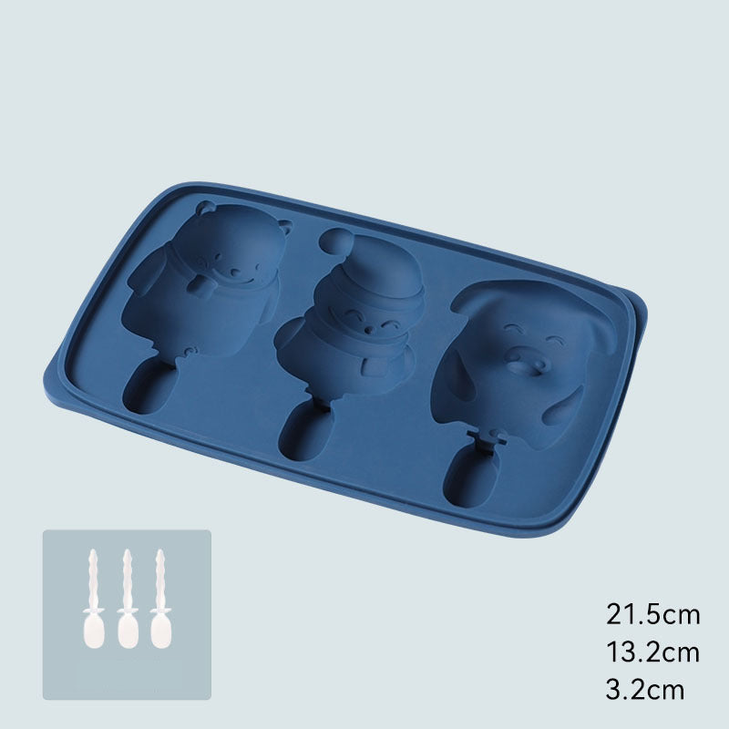 Silicone Ice Cube Tray Set with Storage Box and Scoop