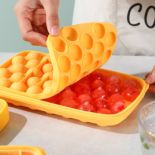 Silicone Ice Cube Tray Set with Storage Box and Scoop