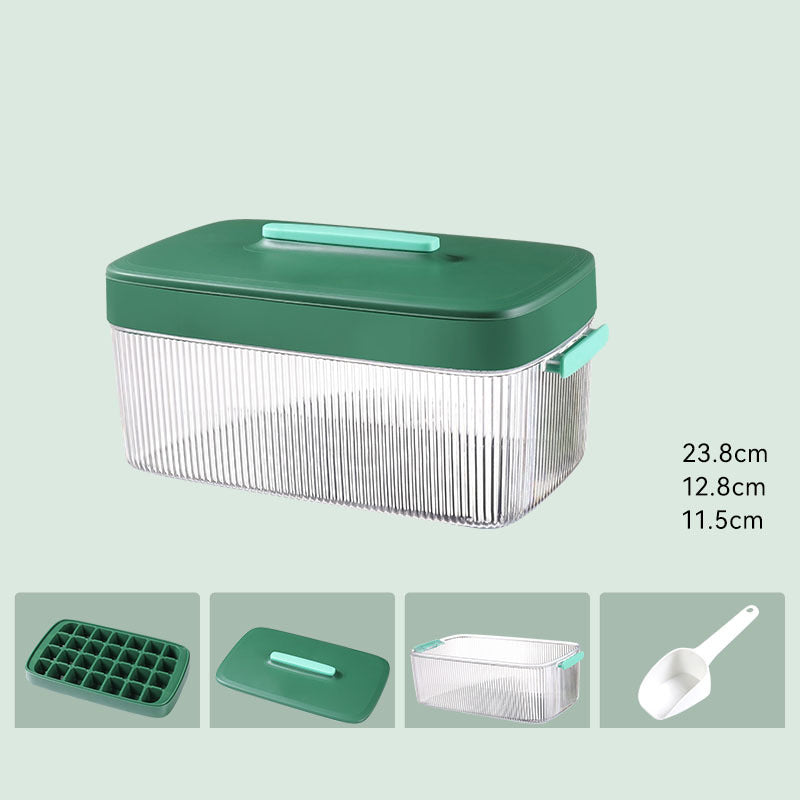 Silicone Ice Cube Tray Set with Storage Box and Scoop