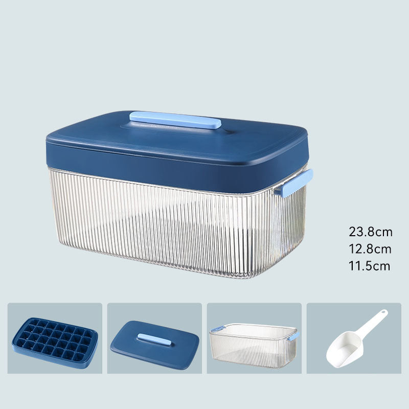 Silicone Ice Cube Tray Set with Storage Box and Scoop