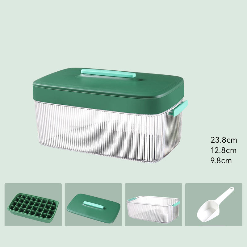 Silicone Ice Cube Tray Set with Storage Box and Scoop