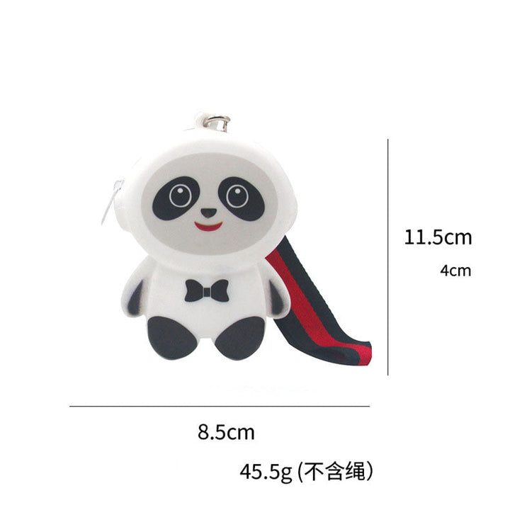 Kids Panda Wallet: Cute Compact Silicone Coin Pouch