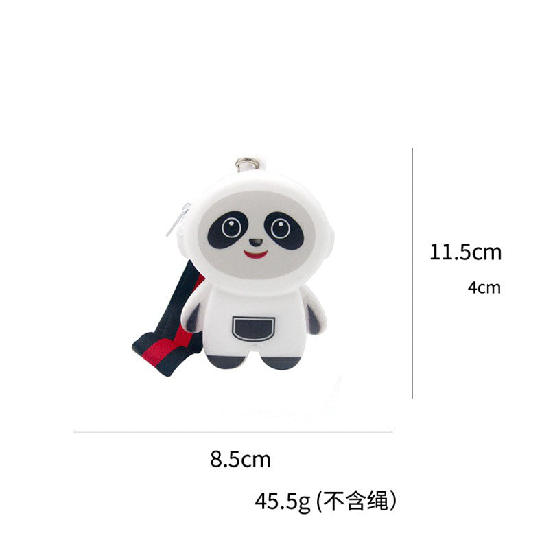 Kids Panda Wallet: Cute Compact Silicone Coin Pouch
