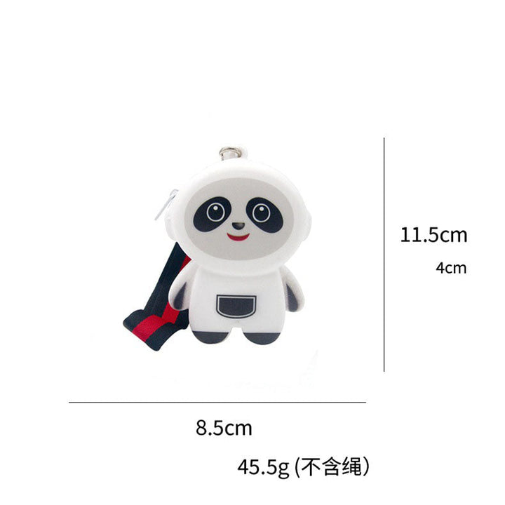 Kids Panda Wallet: Cute Compact Silicone Coin Pouch