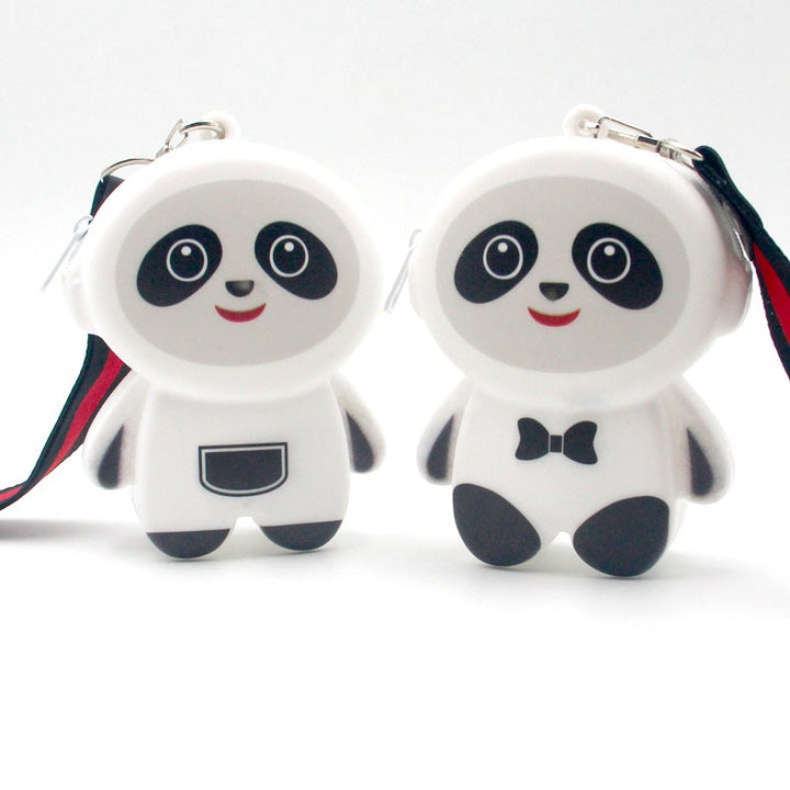 Kids Panda Wallet: Cute Compact Silicone Coin Pouch