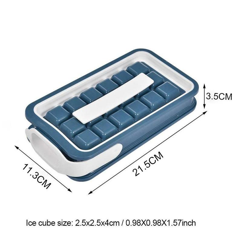 Portable Silicone Ice Cube Tray With Sealed Lid for Travel