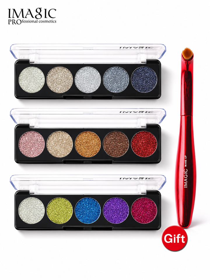 IMAGIC Glitter Eye Shadow Palette Set — 15 Shades