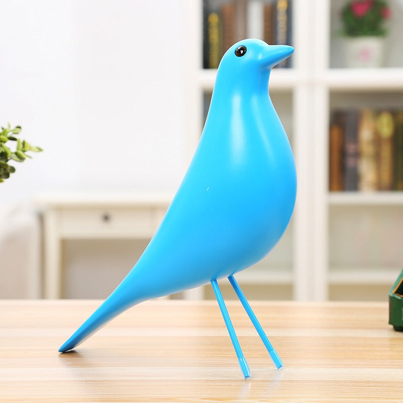 Decorative Blue Bird Ornament for Modern Home Décor