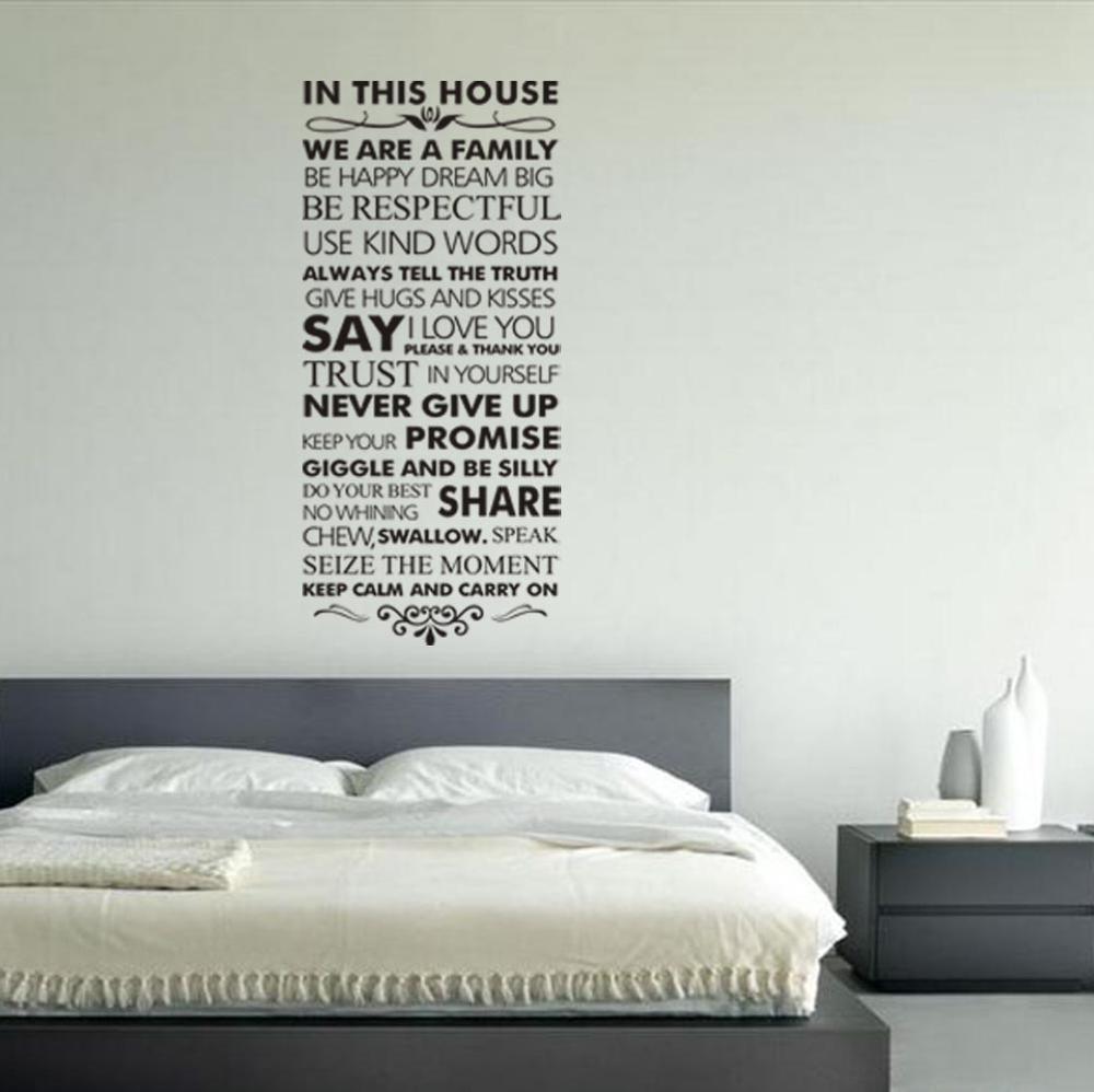 Family Rules Wall Decal – Inspirational Home Decor