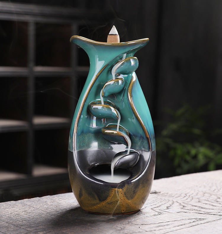 Backflow Incense Burner for Waterfall Smoke Decor