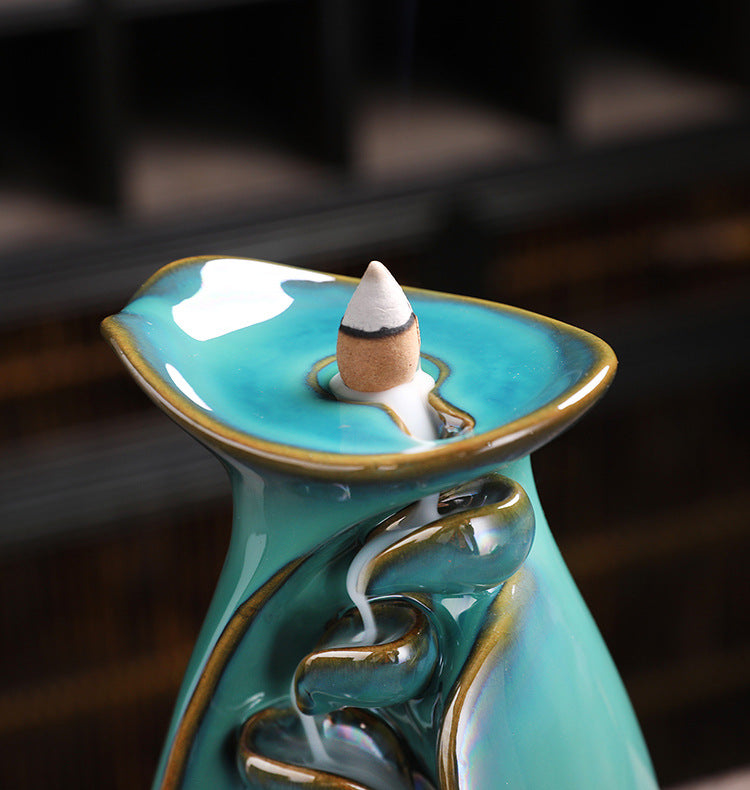 Backflow Incense Burner for Waterfall Smoke Decor