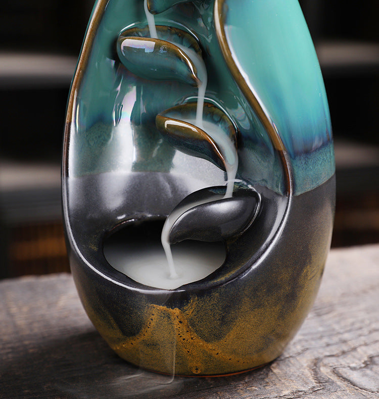 Backflow Incense Burner for Waterfall Smoke Decor
