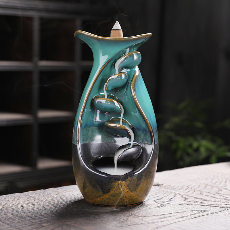 Backflow Incense Burner for Waterfall Smoke Decor