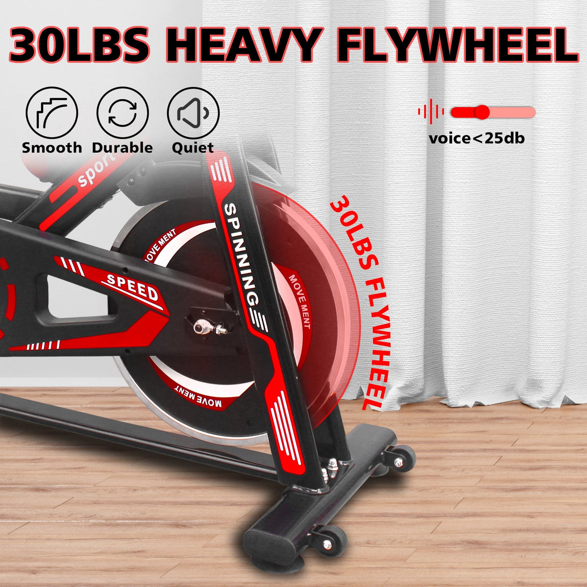 Indoor Exercise Bike with Padded Seat for Home Cardio