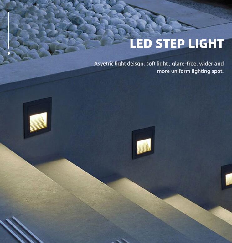 Warm Recessed Stair Light with Motion Sensor, IP65