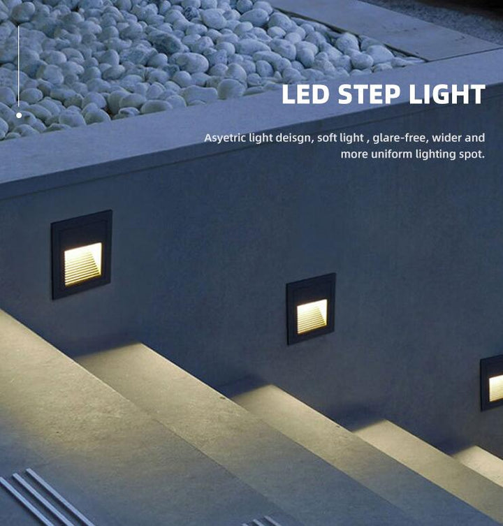 Warm Recessed Stair Light with Motion Sensor, IP65
