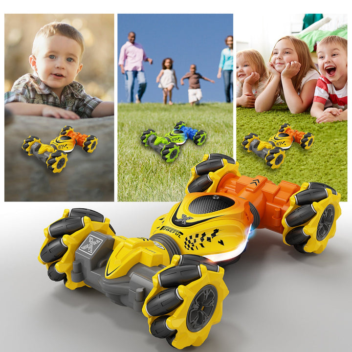 Remote Control Stunt Car With Double-Sided Twists