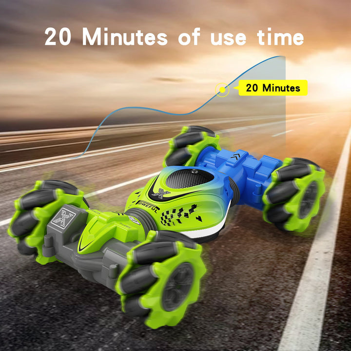 Remote Control Stunt Car With Double-Sided Twists