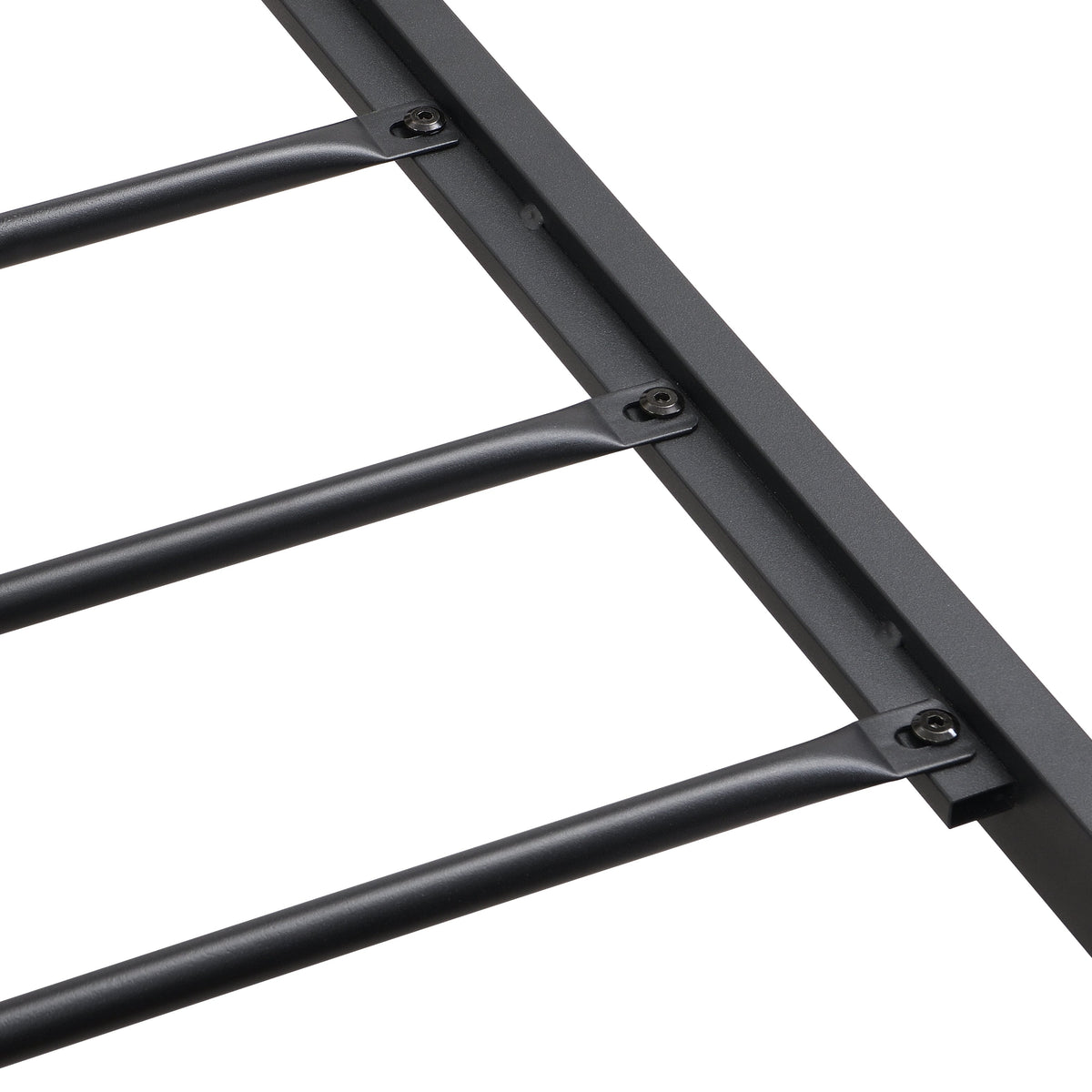 Industrial Bed Frame with LED Lights and USB Charging