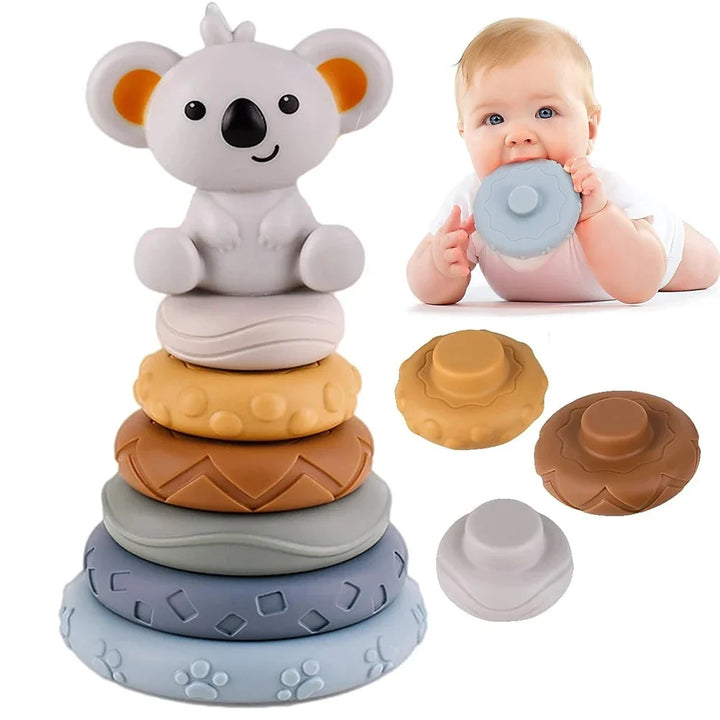 Silicone Stacking Toy for Sensory Learning & Teething