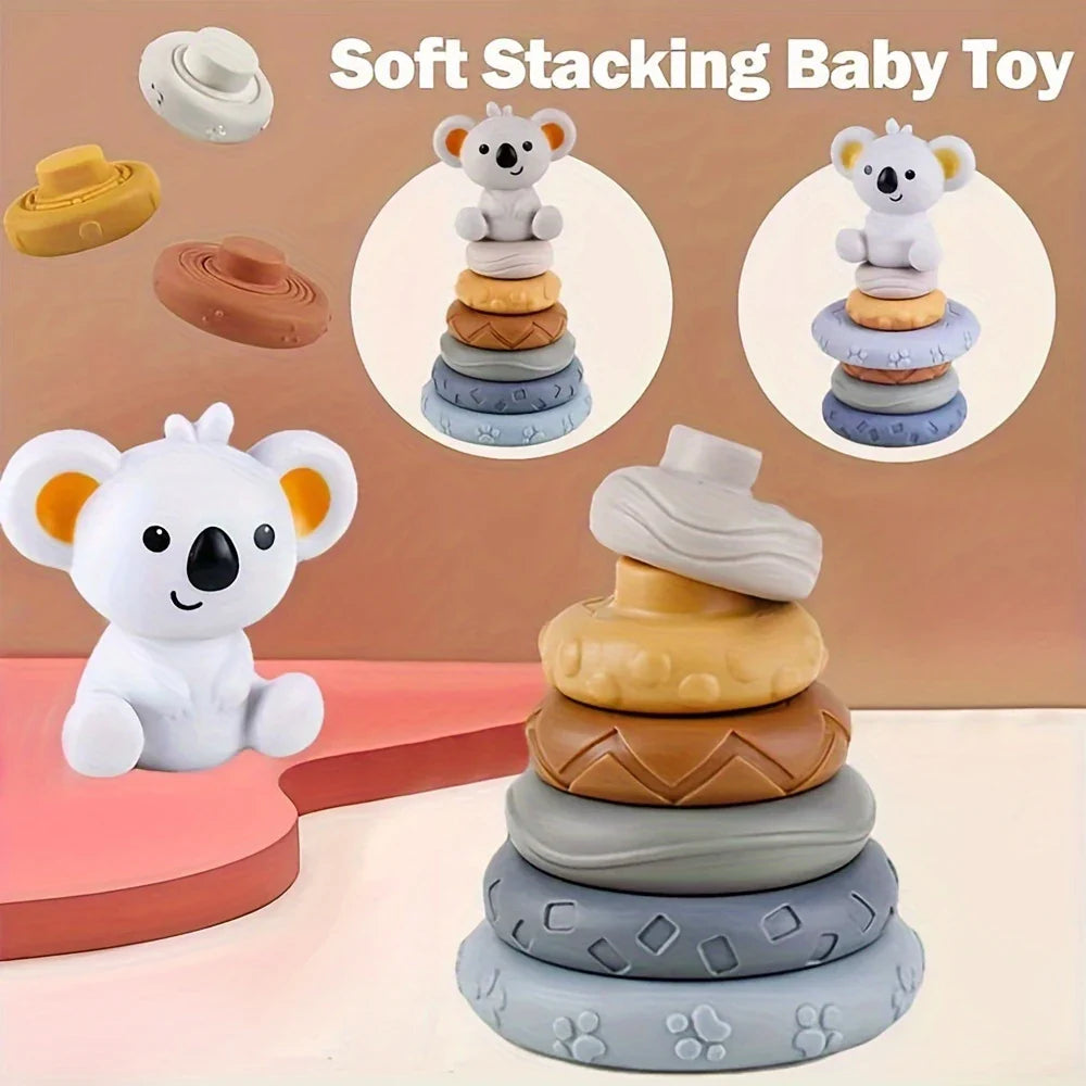 Silicone Stacking Toy for Sensory Learning & Teething